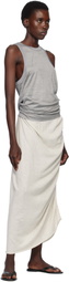 Lauren Manoogian Gray Drape Maxi Skirt