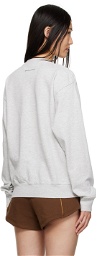Sporty & Rich Gray Patch Sweatshirt