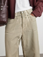 Acne Studios - Judda U Lux Straight-Leg Printed Denim Shorts - Neutrals