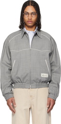 WOOYOUNGMI Gray Wool Poly Banding Jacket
