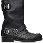 Stefan Cooke Black Star Biker Boots