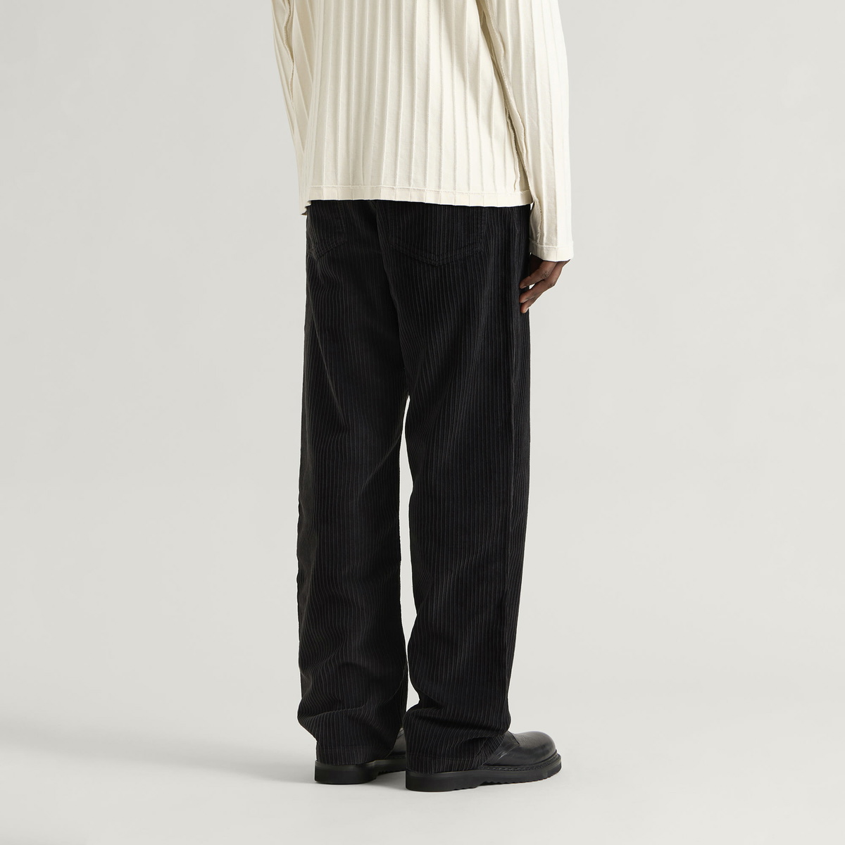 mfpen Men's Cord Trousers in Anthracite Multi Wale