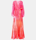Anna Kosturova Printed silk wrap dress