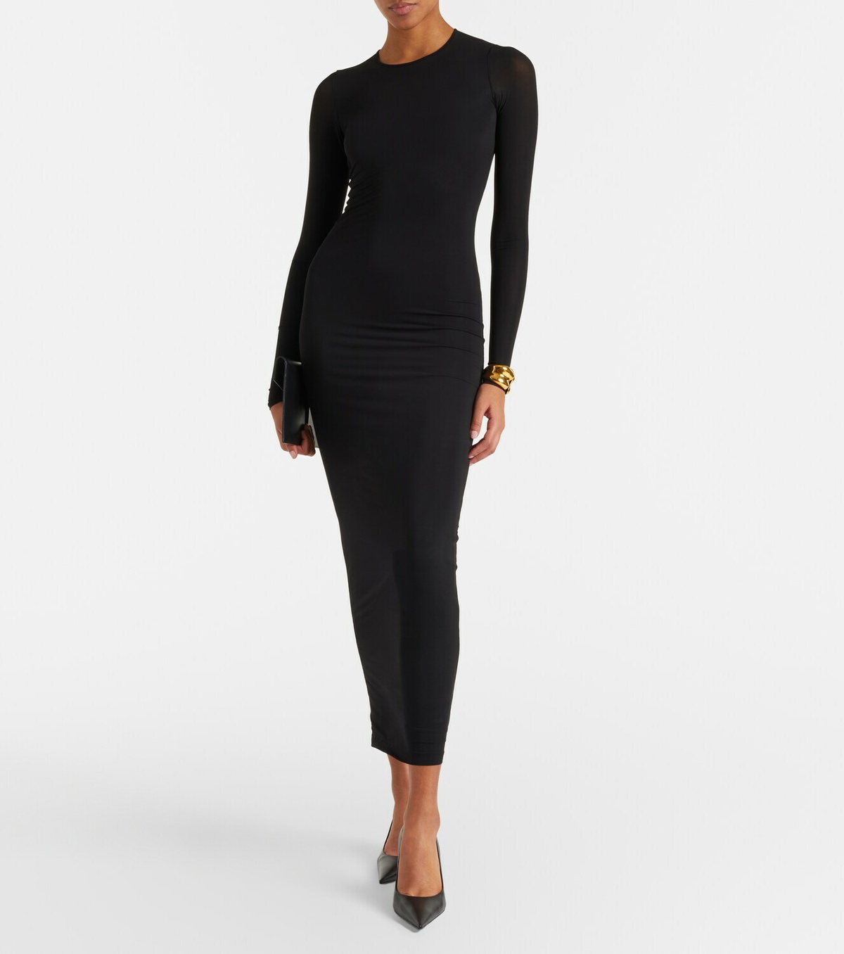 Wardrobe.NYC Semi-sheer jersey midi dress