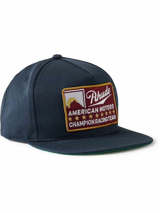 Photo: Rhude - American Motorsports Logo-Appliquéd Twill Trucker Cap