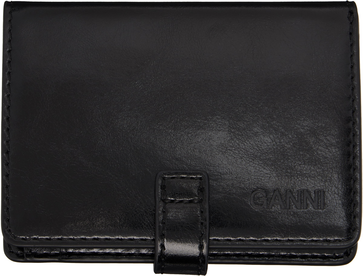 GANNI Black Sue Slim Card Holder