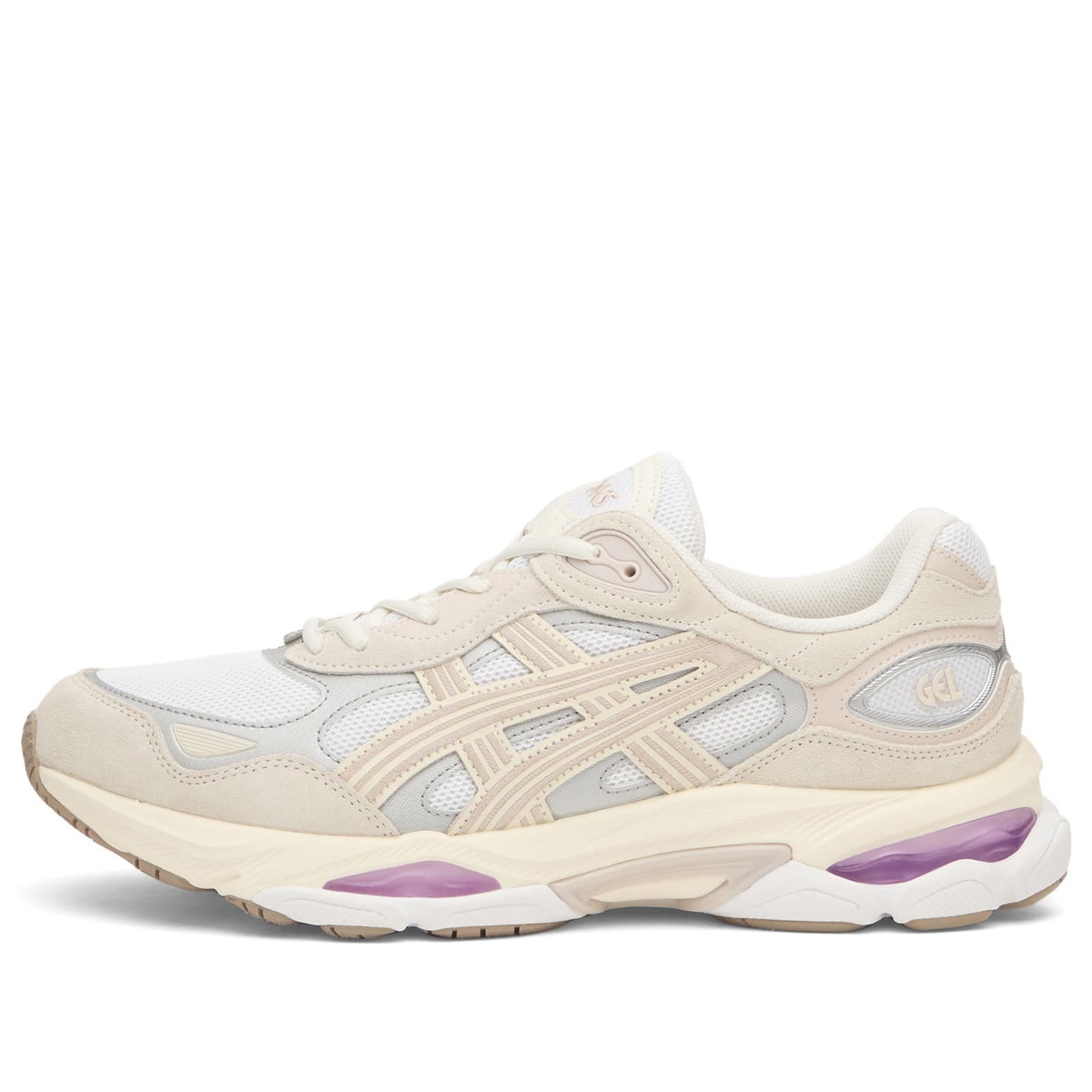 Asics Gel-Nyc 2 Sneakers in White/Taro Purple