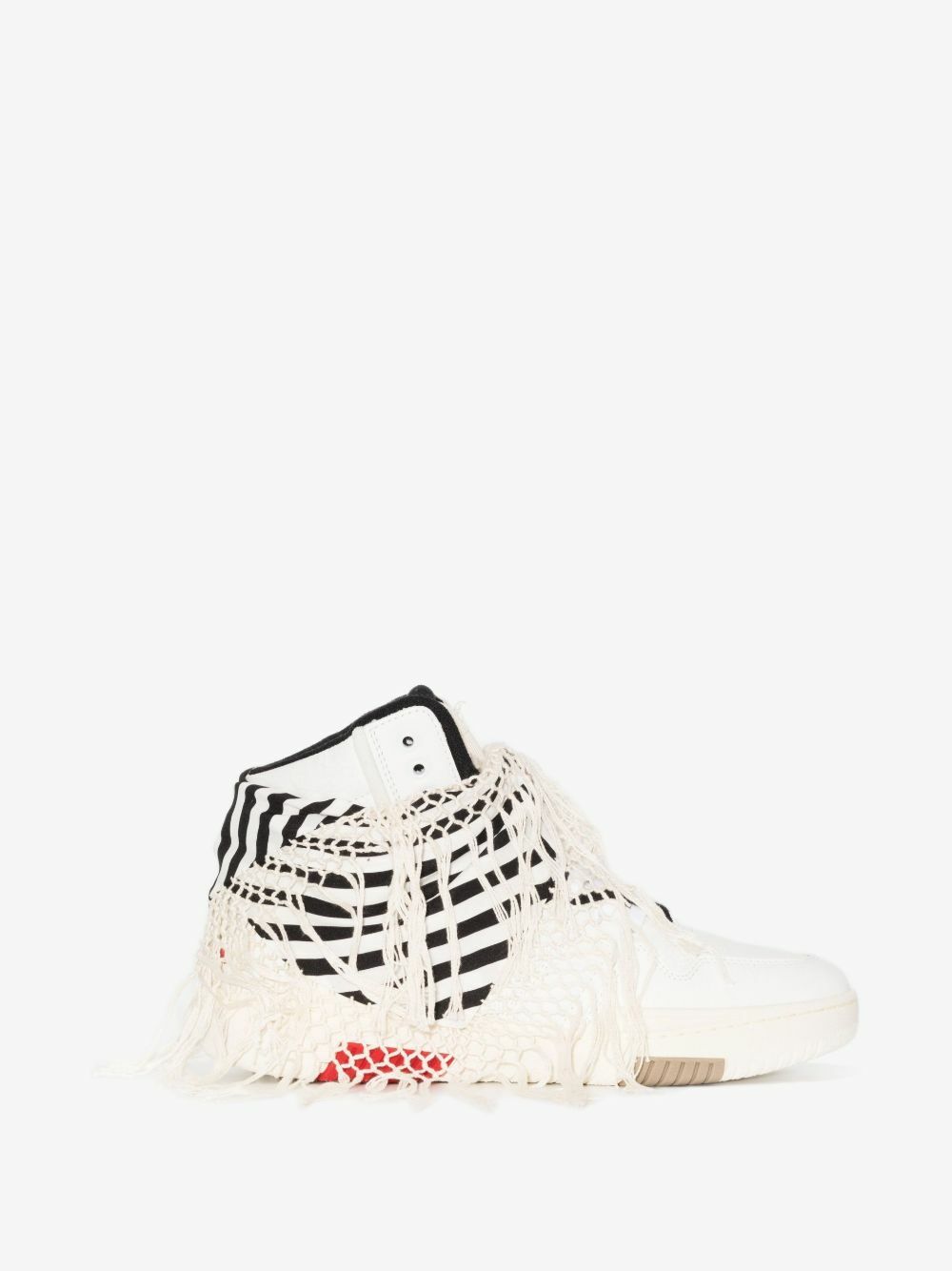 Saint Laurent White Smith Cure 05 Leather High-Top Sneakers
