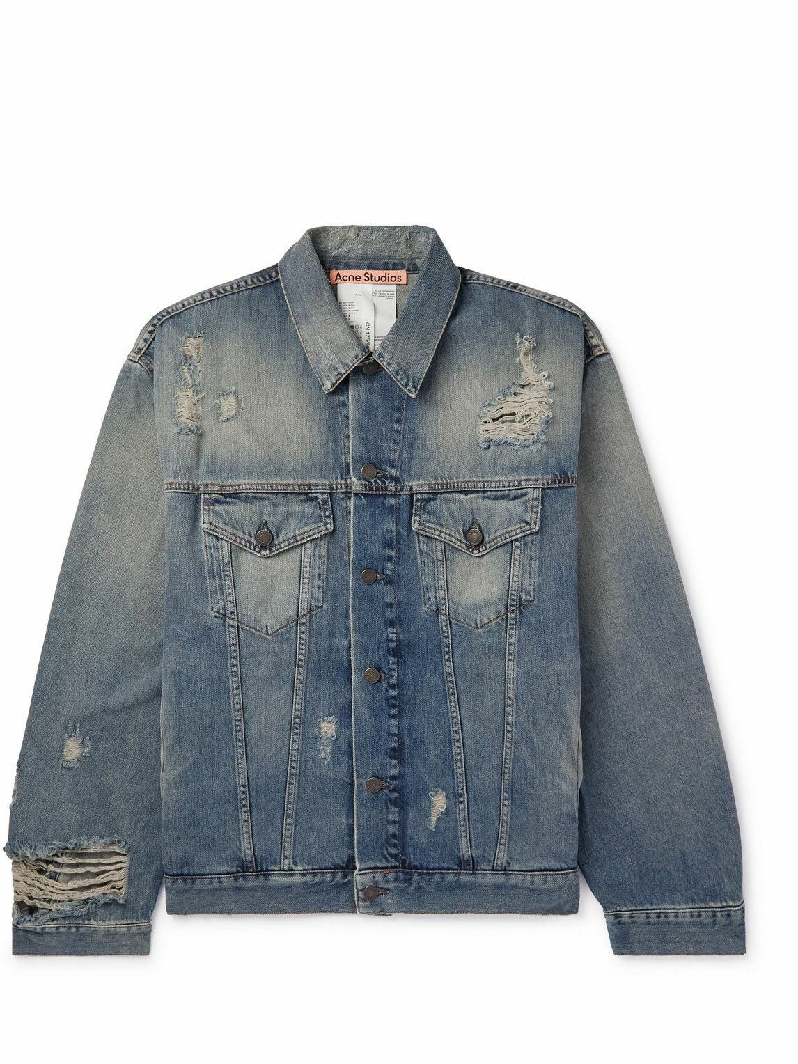 Acne Studios - Rob Detroit Distressed Denim Jacket - Blue Acne Studios