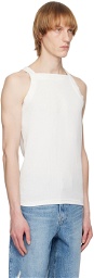 System White Square Neck Tank Top