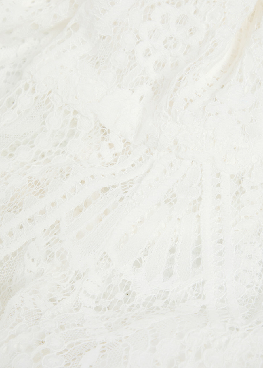 Melissa Odabash Naia Lace Cover-up Mini Dress White