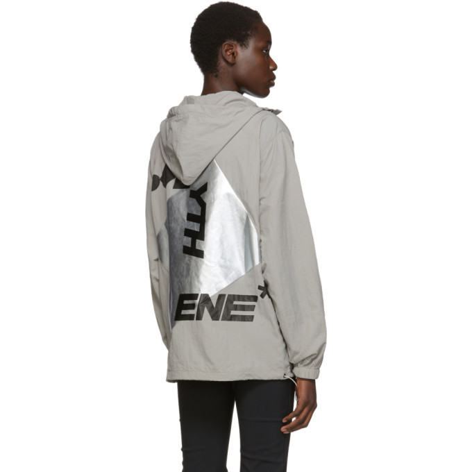 Polythene* Optics Grey Half-Zip Windbreaker Jacket