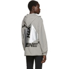 Polythene* Optics Grey Half-Zip Windbreaker Jacket