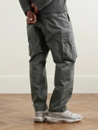 Stone Island - Ghost Tapered Logo-Appliquéd Cotton Cargo Trousers - Gray
