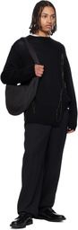 Comme des Garçons Homme Black Grid Check Pattern Bag