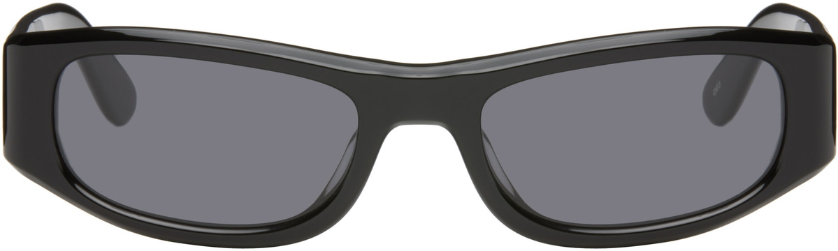 THISTLES Black 'The Suede' Sunglasses