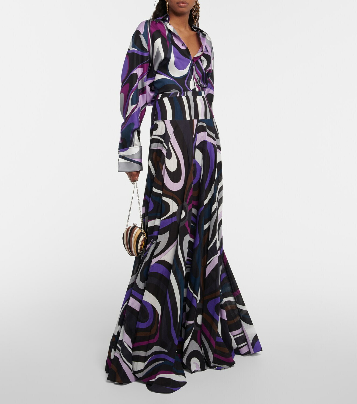 Pucci - Marmo-print cotton maxi skirt Emilio Pucci