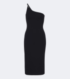 Gucci One-shoulder crêpe jersey midi dress