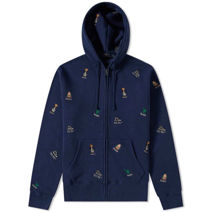 Photo: Polo Ralph Lauren Embroidered All Over Bear Zip Hoody