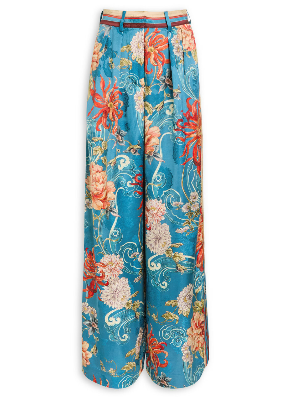 Alémais La Musica printed silk palazzo pants ALÉMAIS