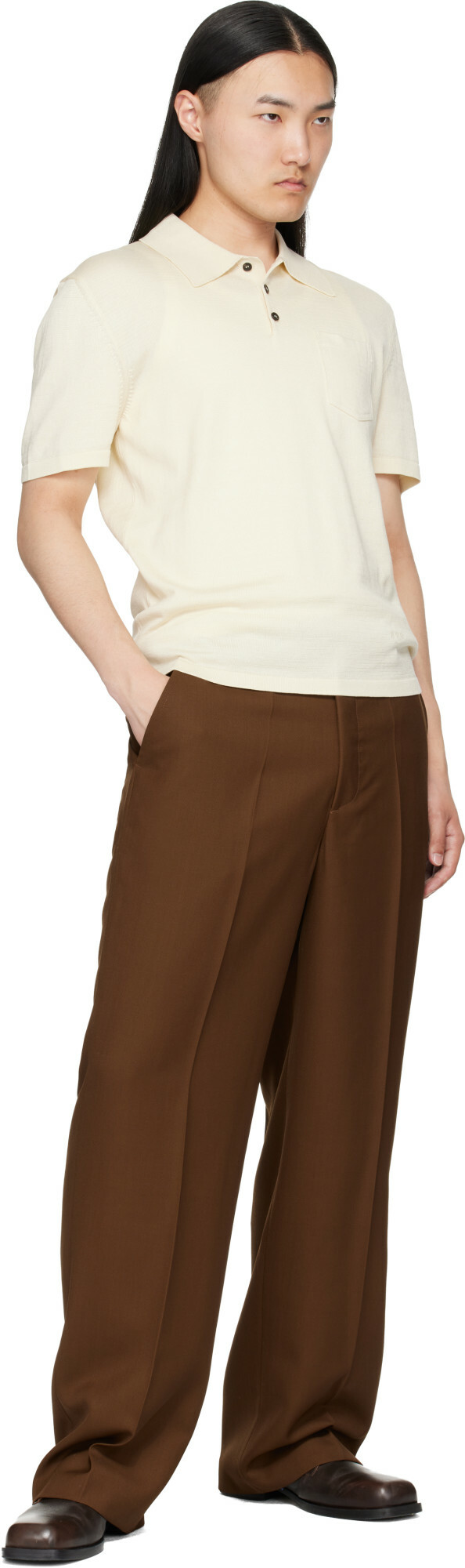 Second/Layer Brown Relaxed Primo Trousers