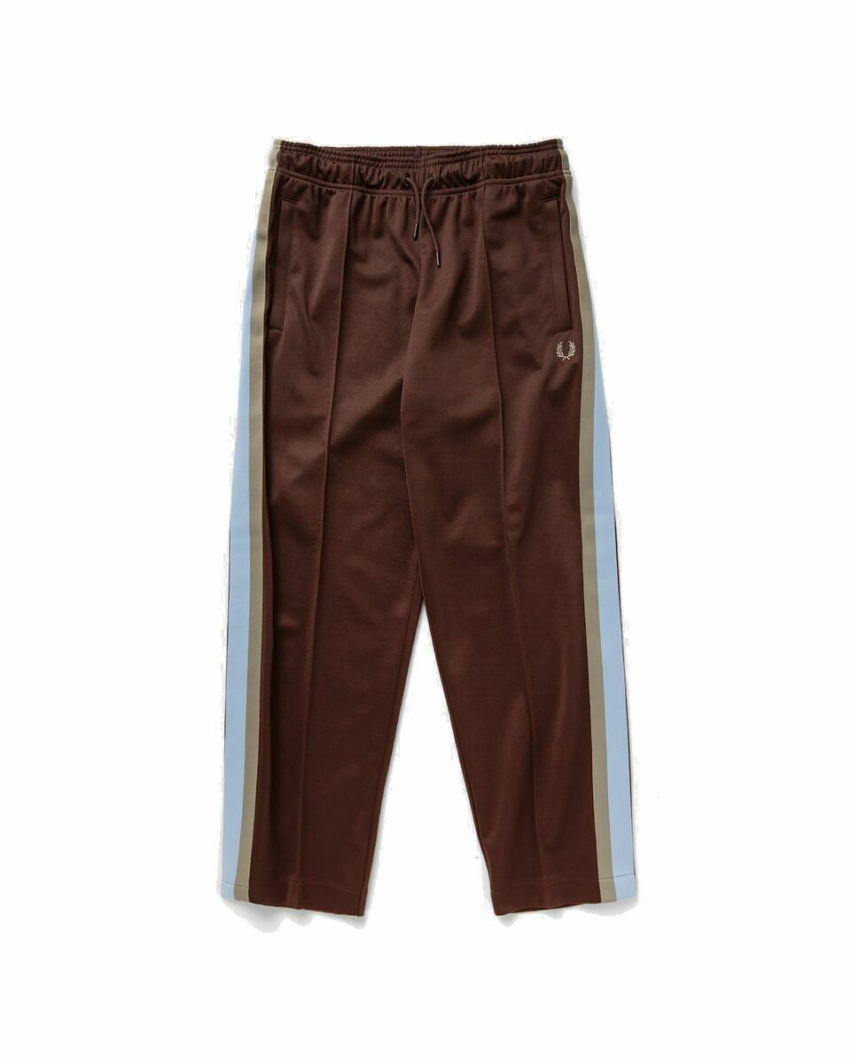 Photo: Fred Perry Tape Detail Track Pant Brown - Mens - Track Pants