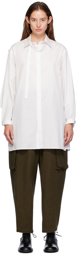 Photo: Y's White Open Tab Shirt