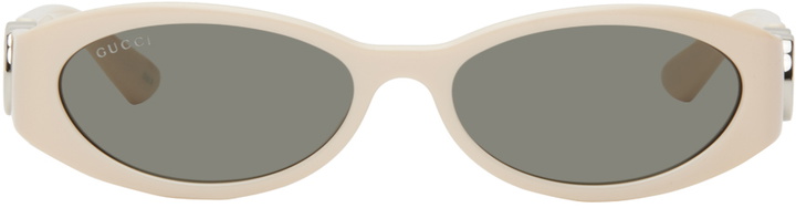 Photo: Gucci Off-White Oval Sunglasses