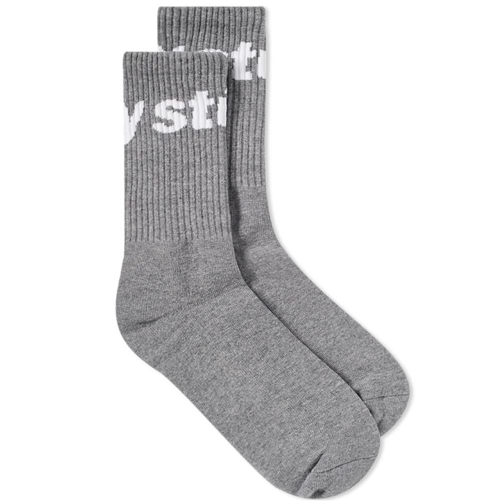 Photo: Stussy Jacquard Logo Sock Grey