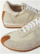 LOEWE - Flow Runner Leather-Trimmed Brushed-Suede and Nylon Sneakers - Neutrals