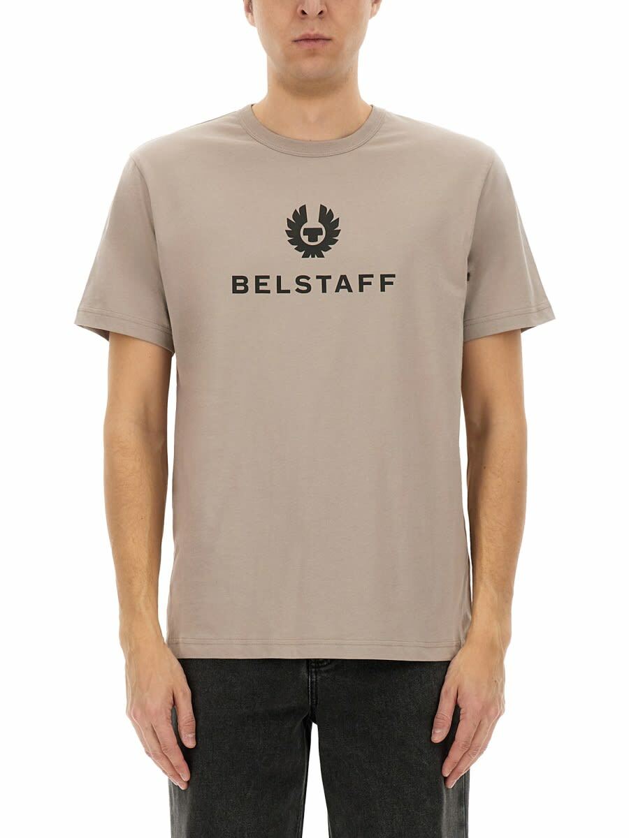 【BELSTAFF】Logo-Appliqued Cotton-Jersey T-Shirt Belstaff Logo-Appliquéd Cotton-Jersey T-Shirt - S | Coggles