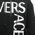 Versace Women's Logo Print Zip Hoody in Black/White
