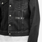 MM6 Maison Margiela Men's Half & Half Denim Jacket in Black/Grey