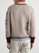 Enfants Riches Déprimés - Nu Sur Papier (IV) Embroidered Cashmere Sweater - Neutrals