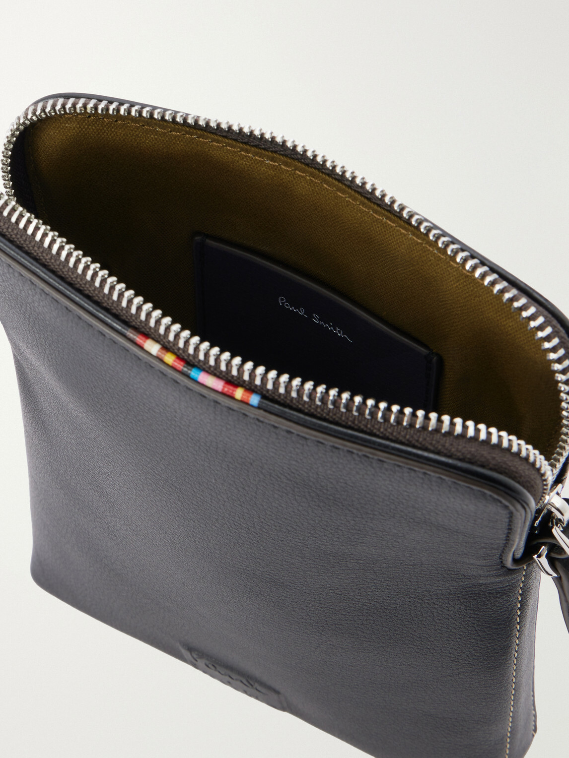 Paul Smith - Logo-Embossed Leather Phone Pouch