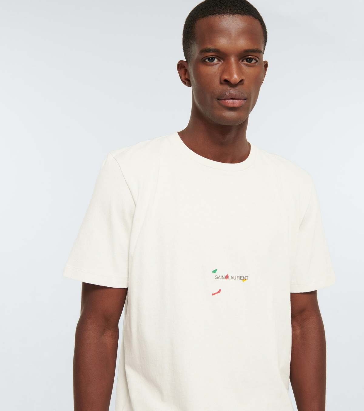 Saint Laurent - Logo cotton T-shirt Saint Laurent