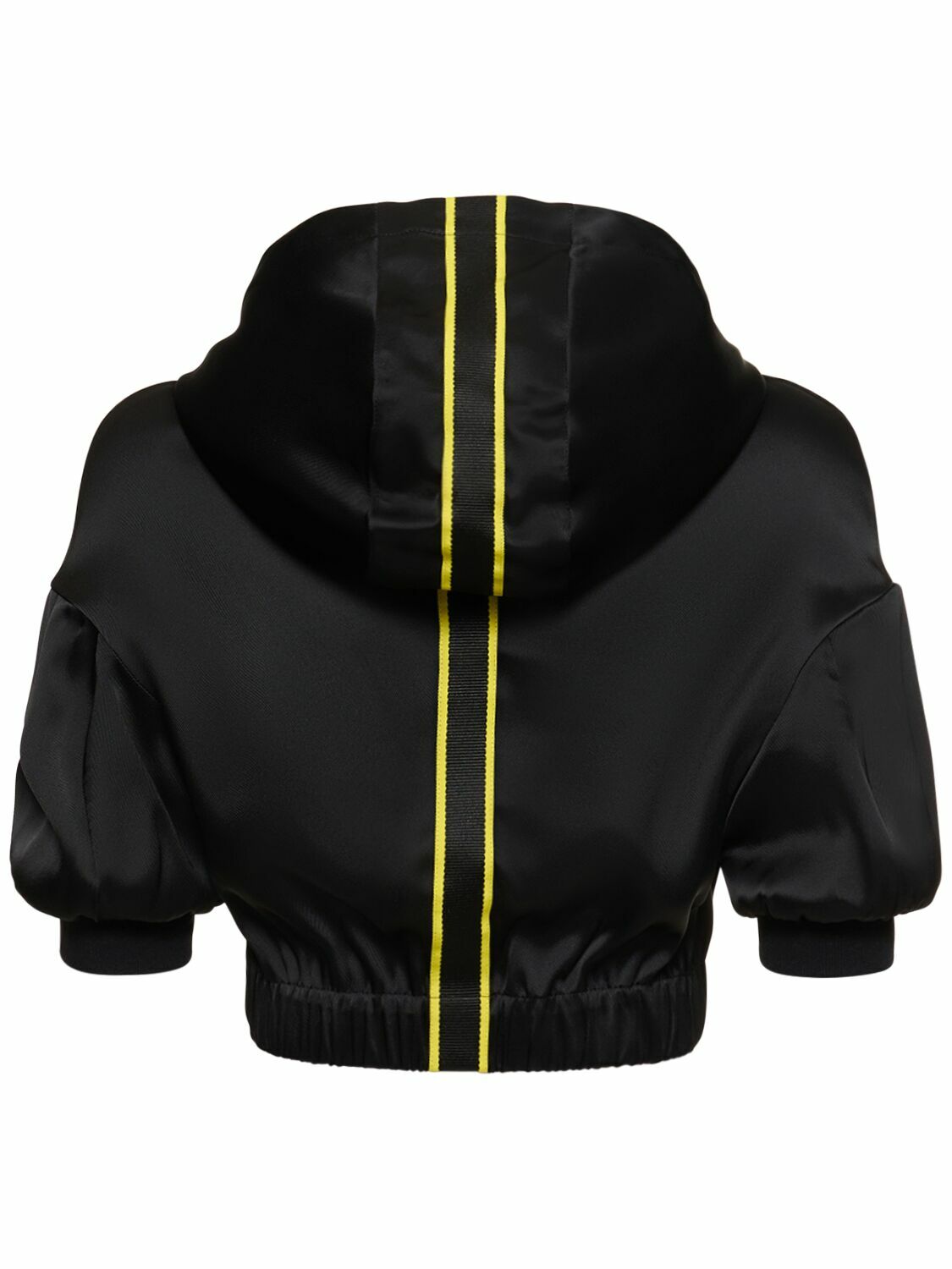FERRARI - Stretch Viscose Cropped Hooded Top