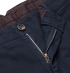 Canali - Stretch Cotton and Cashmere-Blend Chinos - Blue