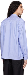 Comme des Garçons Homme Blue Zip Shirt