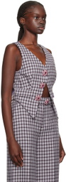 AREA Purple Crystal-Cut Vest