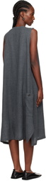 Y's Gray S-Long Pocket Midi Dress