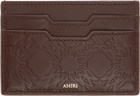 AMIRI Brown MA Quad Leather Card Holder