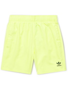 adidas Originals - Logo-Print Recycled Shell Swim Shorts - Yellow