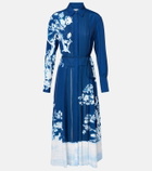 Erdem Belted printed midi dress