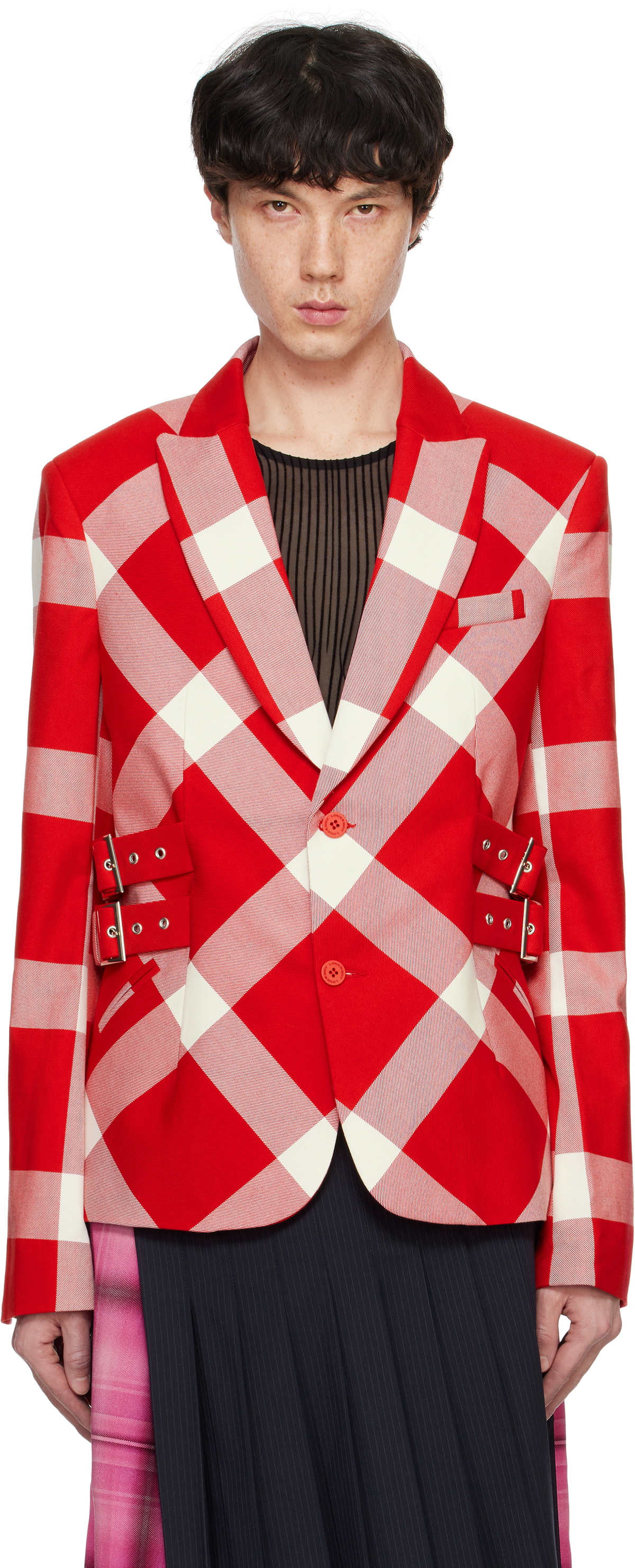 Charles Jeffrey LOVERBOY Red Glasgow Blazer Charles Jeffrey Loverboy