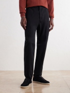 Brunello Cucinelli - Straight-Leg Cotton-Twill Trousers - Black