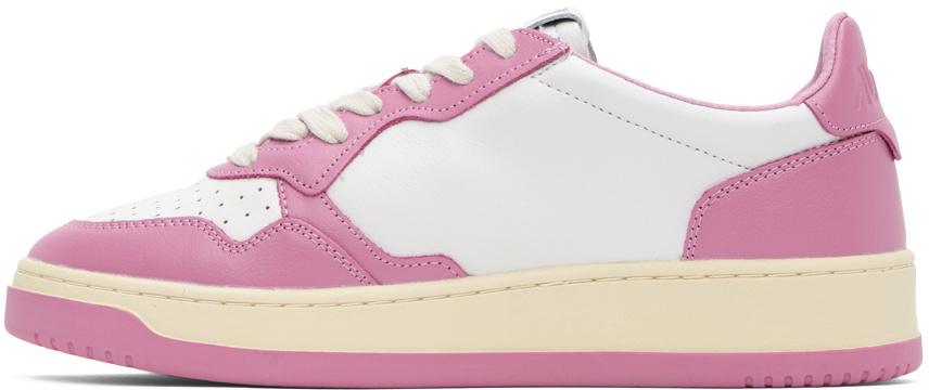 Autry AUTRY White/pink leather Medalist sneakers main image 1
