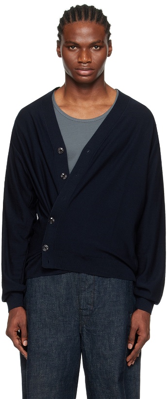 Photo: LEMAIRE Navy Twisted Cardigan