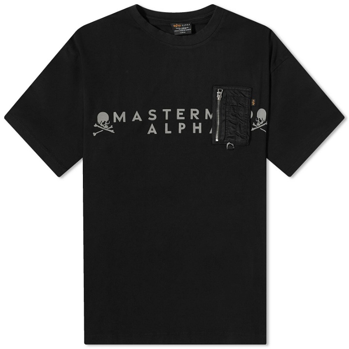 Photo: Mastermind Japan Men's x Alpha Cigar Pack T-Shirt in Black