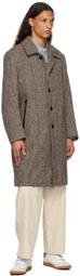 AFTER PRAY Beige & Brown Rogan Coat